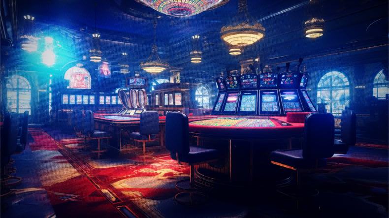 Vibrant and luxurious casino floor representing VIP rewards